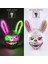 LED Maske 4 Cadılar Bayramı Partisi Korkunç Kanlı Tavşan Ayı Golf Sopası Kılıfı Tavşan Cosplay Maske Cadılar Bayramı Karnaval Kostüm Şapka Prop Dans Masquerade (Yurt Dışından) 1
