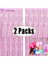 Gül Pembe 2 Paket 1x2 M Pembe Metalik Folyo Tinsel Saçak Perde Zemin Doğum Günü Düğün Bekarlığa Veda Partisi Dekorasyon Yetişkin Yıldönümü (Yurt Dışından) 4