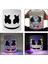 Mor Cadılar Bayramı LED Dj Maskesi Gerçekçi Marshmello Maskesi Nefes Kask Maskesi Dayanıklı Karnaval Festivali Cadılar Bayramı Partisi Sahne Cosplay (Yurt Dışından) 3