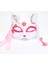 18 Yarım Yüz Maskesi El-Boyalı Japon Sakura Püsküller Tilki Maskesi Masquerade Cadılar Bayramı Hayvan Kabuki Kitsune Topu Maskeleri Cosplay Sahne (Yurt Dışından) 1