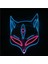 Yeşil LED Parlayan Maske - Dokuz Kuyruklu Tilki/tenko/sky Fox/kitsune/japon Tilki Tasarımı - Edm, Rave, Maskeli Balo, Müzik Festivali (Mavi) (Yurt Dışından) 2