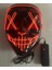 Kırmızı Cadılar Bayramı Maskesi Karışık Renkli LED Maske Parti Maskesi Masquerade Maskeleri Neon Maske Karanlıkta Işık Glow Korku Maskesi Parlayan Masker (Yurt Dışından) 1