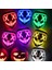 Şeffaf Mavi Cadılar Bayramı Neon Maske 10 Renk LED Maskeleri Masque Masquerade Partisi Korku Maskeleri Karanlıkta Glow Karnaval Cosplay Kostüm Malzemeleri (Yurt Dışından) 3