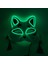 Yarım Yüz Yeşil Cadılar Bayramı Maskesi Sevimli Kedi Tilki Vendetta El Tel Maske Parlayan Dans Karnaval Parti Maskeleri Için Yanıp Sönen Cosplay LED Neon Kostüm Maskesi (Yurt Dışından) 1