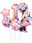 1 Adet Minnie Mouse Folyo Balonlar Mickey 1st Doğum Günü Partisi Süslemeleri Çocuklar Balon Numarası 1 Globos Bebek Duş Konfeti Lateks Top Oyuncak (Yurt Dışından) 3