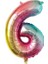 Stil 6 1 Takım Gökkuşağı Unicorn Balon Unicorn Doğum Günü Süslemeleri 32 Inç Numarası Folyo Balonlar 1st Çocuk Doğum Günü Partisi Bebek Duş Globos (Yurt Dışından) 1