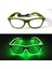 Limon Yeşili 2 Glow Neon Rave Gözlük El Tel Yanıp Sönen LED Güneş Gözlüğü Light Up Kostümleri Glow Parti Malzemeleri Cadılar Bayramı Dekorasyon (Yurt Dışından) 1