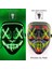 Limon Yeşili Kablosuz Cadılar Bayramı Neon LED Tasfiye Maskesi Masque Masquerade Parti Maskeleri Işık Karanlıkta Büyümek Korku Maskesi Parlayan Masker (Yurt Dışından) 1