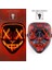 Kırmızı 10 Cadılar Bayramı Partisi Maskesi Aydınlık LED Maske Masque Masquerade Neon El Maskeleri Işık Komik Maskeler Cosplay Kostüm Karnaval Malzemeleri (Yurt Dışından) 1