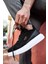 Bağcıklı Süet Ortopedik Yüksek Taban Siyah (Beyaz ) Erkek Günlük Sneaker Ayakkabı 5