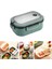 1200ML Bento Box Öğle Yemeği Kabı 2 Katlı 3 Bölmeli Mühürlü Hafif Yeşil (Yurt Dışından) 3
