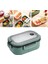 1200ML Bento Box Öğle Yemeği Kabı 2 Katlı 3 Bölmeli Mühürlü Hafif Yeşil (Yurt Dışından) 4