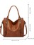 Kadın Avrupa Amerikan Büyük Dış Ticaret Taşınabilir Tote Yumuşak Deri Büyük Kapasiteli Omuz Crossbody Bayan Çanta (Yurt Dışından) 2