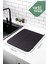 Bulaşık Kurutma Matı Kurulama Bezi Kurutma Örtüsü Tezgah Üstü - Siyah 5
