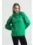 Yeşil Yumoş Oversize Balıkçı Yaka Triko Kazak 24309 3