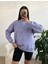 Lila Basic Oversize Sweatshirt 26088 2