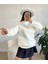 Ekru Basic Oversize Sweatshirt 26088 5