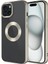 Case 4u Apple iPhone 15 Plus Kamera Çerçeveli Logo Gösteren Omega Kılıf Titanyum 1