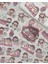 Sevimli Kız ve Sevimli Dostları Büyük Boy 27 Adet Şeffaf Pembe Paket Pet Sticker Çıkartma 2