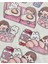 Sevimli Kız ve Sevimli Dostları Büyük Boy 27 Adet Şeffaf Pembe Paket Pet Sticker Çıkartma 4