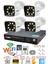 4 Kamera 5mp Lens 1080P 2mp Color Görüntü 8 Warm LED Gece Görüş Fullhd Güvenlik Kamera Sistemi 5525W 320GB 1