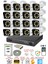 16 Kameralı 5mp Lens 1080P 2mp Color Görüntü 8 Warm LED Gece Görüş Fullhd Güvenlik Kamera 5525W 320 1