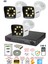 3 Kameralı 5mp Lens 1080P 2mp Colorgörüntü 8 Warm LED Gece Görüş Fullhd Güvenlik Kamera 5525W 500GB 1