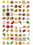 345 Adet Meyve - Sebze - Kuruyemiş Karışık Sticker / Etiket / Okul Etiket / Çıkartma 5