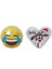 Gülen Emoji Beyaz Geyik Cep Sobası,el Isıtıcı,2 Adet Sıcak Su Torbası Pvc 9cm 2