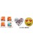 Kalp Emoji Beyaz Geyik Cep Sobası,el Isıtıcı,2 Adet Sıcak Su Torbası Pvc 9cm 1
