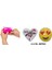 Kalp Emoji Beyaz Geyik Cep Sobası,el Isıtıcı,2 Adet Sıcak Su Torbası Pvc 9cm 3