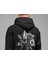 Rose Ön ve Arka Baskılı Özel Tasarım Unisex Siyah Baskılı 3 Ip Kapüşonlu Sweatshirt Hoodie 1