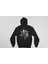 Rose Ön ve Arka Baskılı Özel Tasarım Unisex Siyah Baskılı 3 Ip Kapüşonlu Sweatshirt Hoodie 2
