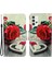 Desen Baskı Cüzdan Tasarımı Çapraz Doku Doku Deri Telefon Kapak Kılıfı Samsung Galaxy A32 4g (Ab Versiyonu) -Rose Çiçek (Yurt Dışından) 1