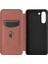 Samsung Galaxy S21 Fe-Orange Için Kart Tutucu ve Halka Kayışı ile Otomatik Emilmiş Karbon Fiber Doku Şok Geçirmez Deri Kasa (Yurt Dışından) 4