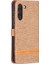 Samsung Galaxy S21 FE/S21 Lite-Brown Için Birleştirme Kot Pantolon Yüzey Deri Telefon Kapağı Cüzdan Standı Çantası (Yurt Dışından) 3