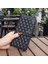 Samsung Galaxy S22+5G Rhombus Desen Için Baskılı Stand Kılıf Mat Pu Deri Deri Flip Cüzdan Kapak Black (Yurt Dışından) 5