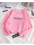 Yeni Sezon Kalın Geniş Pembe Oversize Pamuklu Carmelite Sırt Baskılı Sweatshirt 1