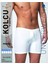 Erkek Likralı Boxer K1340-Beyaz 1