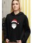 Siyah Merry Christmas Yeniyıl Kapşonlu Sweatshirt 3