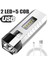 USB Şarj Edilebilir 2 LED + 5 Cob El Feneri 4 Aydınlatma Modu Mini Taşınabilir Acil Işık Telefonu Şarj Edebilir (Yurt Dışından) 1