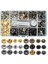120 Takım Çıtçıt Alet Takımı, Metal Çıtçıt Düğme Leathercraft Perçinler Çıtçıtlar, 12.5mm Deri Çıtçıt Alet Takımı Çift Kapaklı Pirinç Perçinler (Yurt Dışından) 1