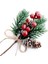 Kırmızı Berry Çam Dalları Dökmeyen Noel Meyveleri Kaynaklanıyor Dekor 16 Pcs Yapay Çam Kozalakları Şube Zanaat Çelenk Seçim (Yurt Dışından) 4