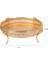 3x Ev Yemek Tepsisi Vintage Meyve Tabağı Masa Aperatif Demir Saklama Kutusu Oval Tepsi Altın Meyve Sepeti Masa Dekoru (Yurt Dışından) 4