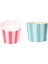 100 Adet Cupcake Kağıt Kek Kutusu Pişirme Bardakları Astar Muffin Mutfak Pişirme - 50 Adet Kırmızı ve 50 Adet Mavi Çizgili (Yurt Dışından) 2