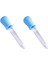 Bebek Için 2x 5ml Şeffaf Plastik Pipet Sıvı Damlalık Mavi (Yurt Dışından) 2