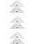 Gemi Çizimi Için 6x Grafik Çizim Üçgen Cetveli 300MM Ölçekli Üçgen Cetvel (Yurt Dışından) 1