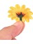 1000 Adet Yapay Ayçiçeği Küçük Papatya Gerbera Çiçek Düğün Dekor Için Başları (Sarı ve Kahve) (Yurt Dışından) 1