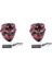 2x Cosplay Up Wire Tasfiye Maskesi Kostüm Cadılar Bayramı Işığı Korkunç LED Floresan Mor (Yurt Dışından) 1