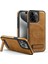Apple iPhone 15 Pu Deri Manyetik Çekim Braket Cep Telefonu Kılıfı (Yurt Dışından) 1
